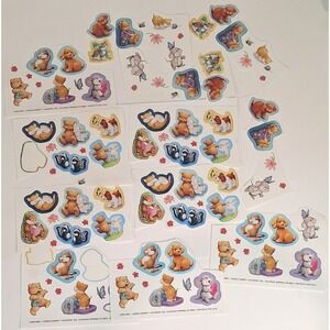 Vintage Current Inc Cuddle Chums Stickers Lot Animals Bear Puppy Mouse 60681